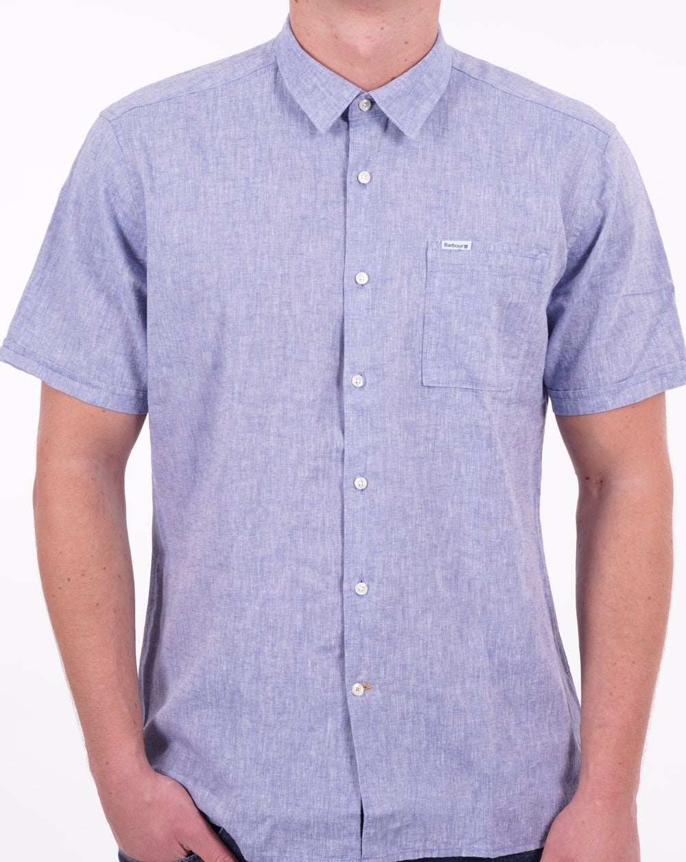Barbour Nelson Kurzarm-Sommerhemd Blau