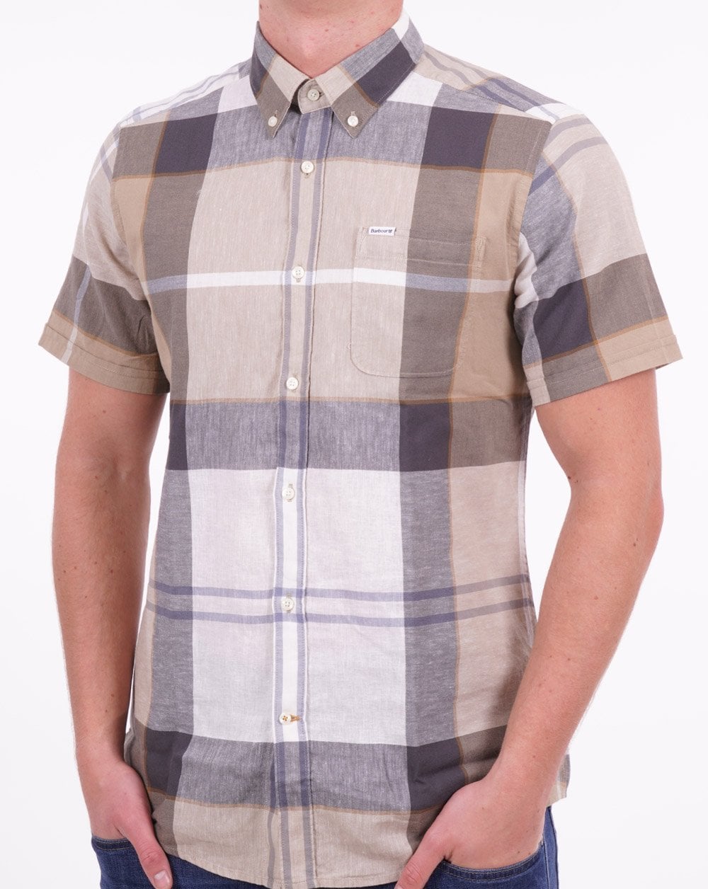 Barbour Douglas Kurzarmhemd Amble Sand Tartan