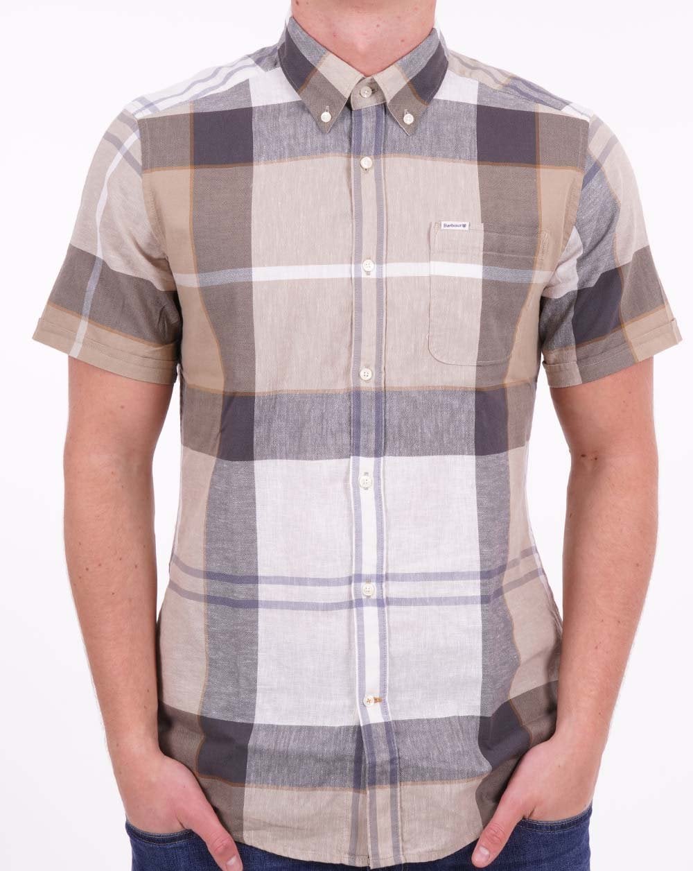 Barbour Douglas Kurzarmhemd Amble Sand Tartan