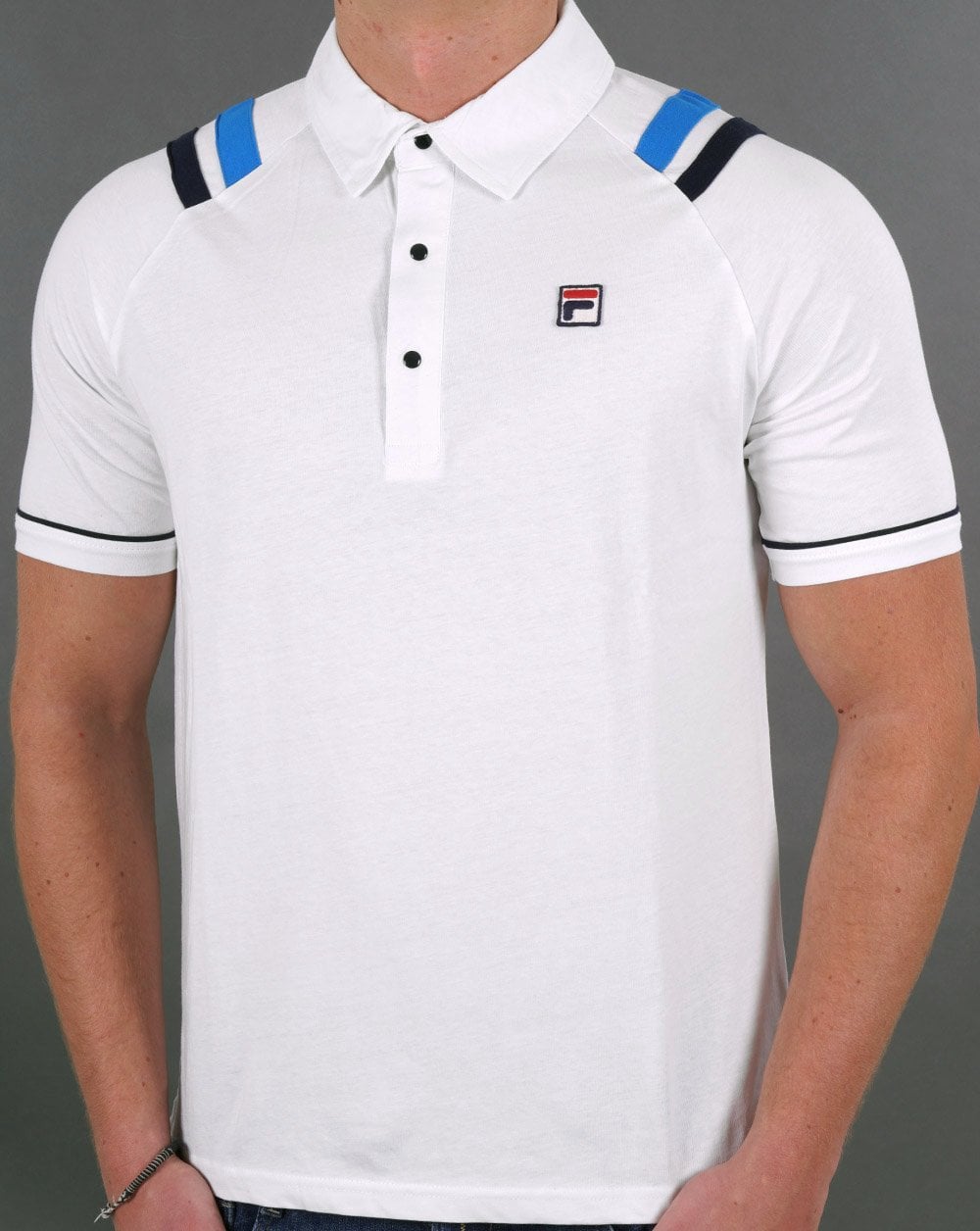 Fila Vintage MK2 Borg Poloshirt Weiß