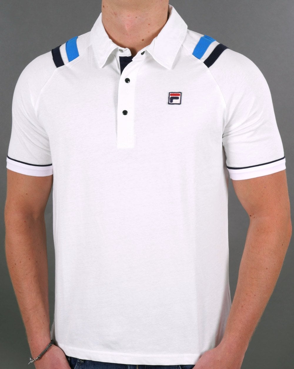 Fila Vintage MK2 Borg Poloshirt Weiß