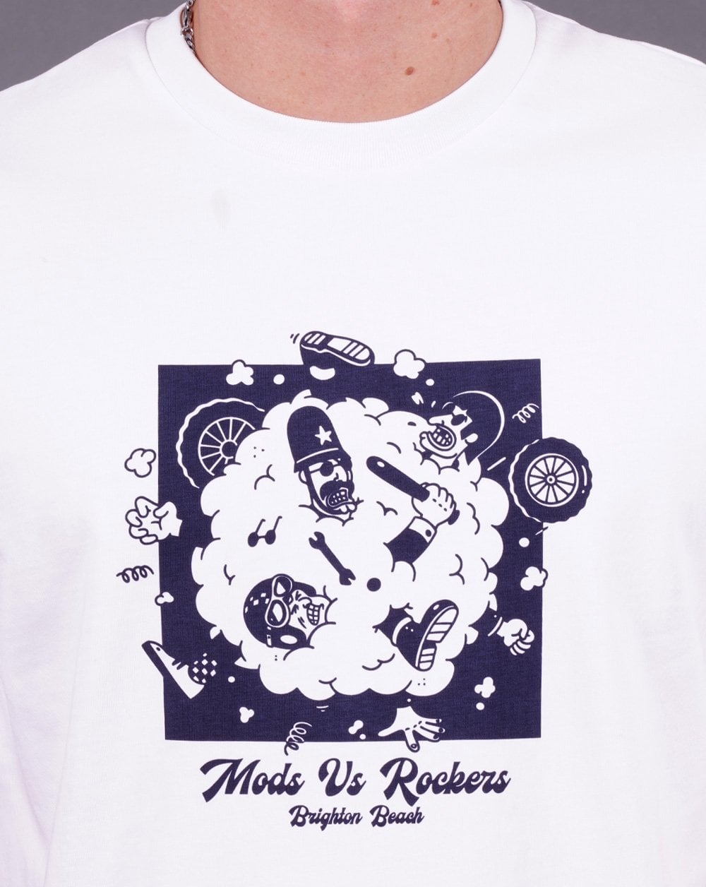 Ben Sherman Mods V Rockers T-Shirt Weiß