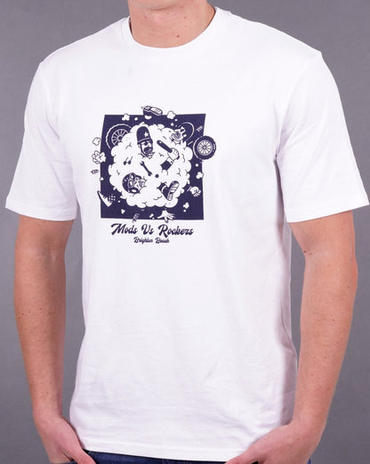 Ben Sherman Mods V Rockers T-Shirt Weiß