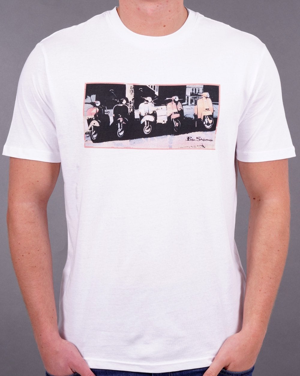 Ben Sherman Scooter Vibes T-Shirt Weiß