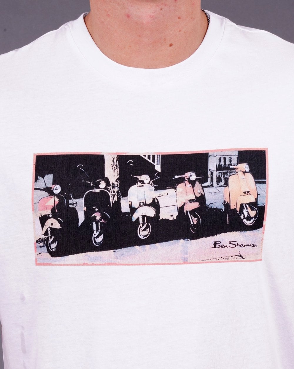 Ben Sherman Scooter Vibes T-Shirt Weiß