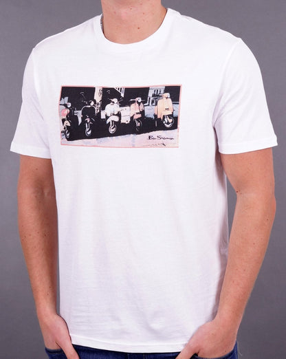 Ben Sherman Scooter Vibes T-Shirt Weiß