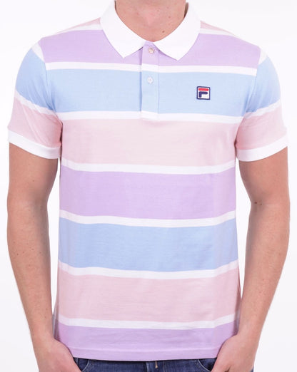 Fila Vintage Pastel Poloshirt Pink Lilac Sky
