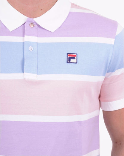 Fila Vintage Pastel Poloshirt Pink Lilac Sky