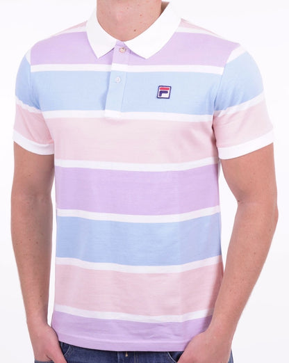 Fila Vintage Pastel Poloshirt Pink Lilac Sky
