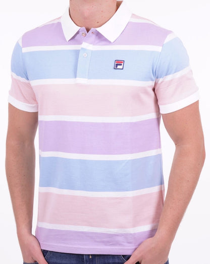 Fila Vintage Pastel Poloshirt Pink Lilac Sky