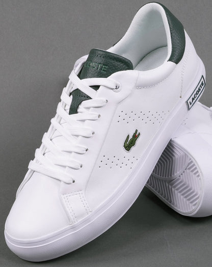 Lacoste Powercourt 2.0 Trainer Weiß/Dunkelgrün