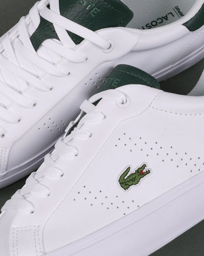 Lacoste Powercourt 2.0 Trainer Weiß/Dunkelgrün