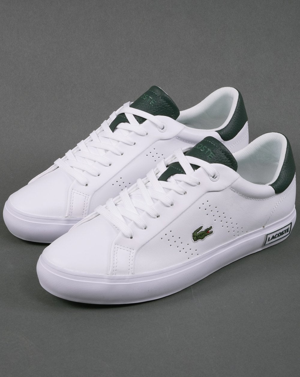 Lacoste Powercourt 2.0 Trainer Weiß/Dunkelgrün