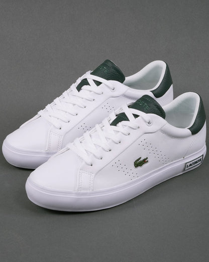 Lacoste Powercourt 2.0 Trainer Weiß/Dunkelgrün