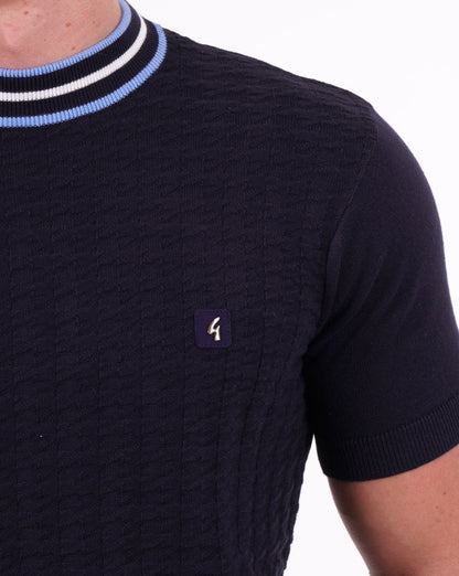Gabicci Vintage Feltnor Rollkragen-Strick-T-Shirt, Marineblau