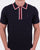 Gabicci Vintage Garner Zip Knit Polo Navy