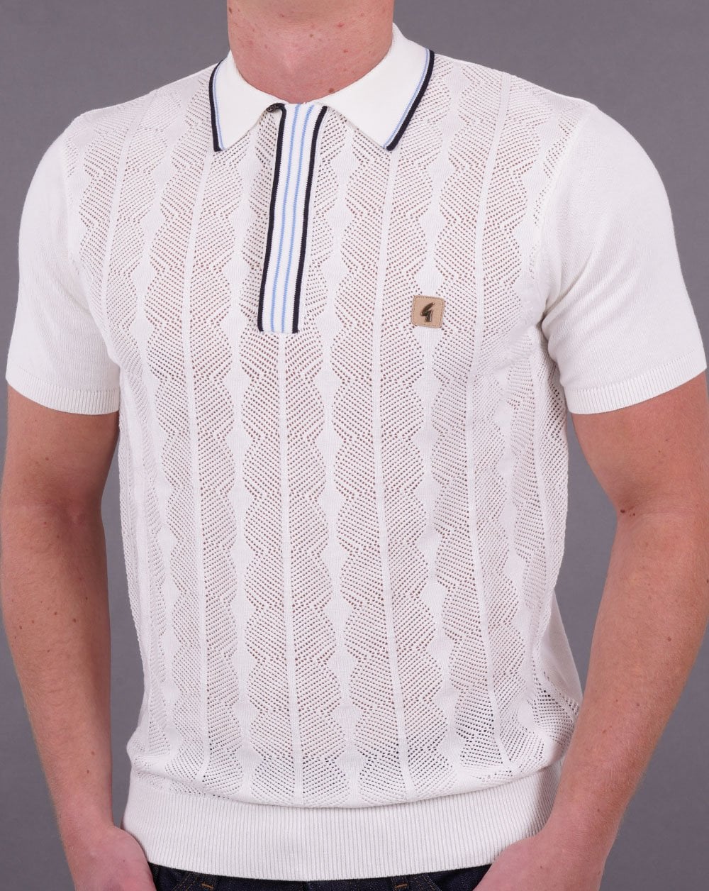 Gabicci Vintage Pinori Strickpolo Weiß