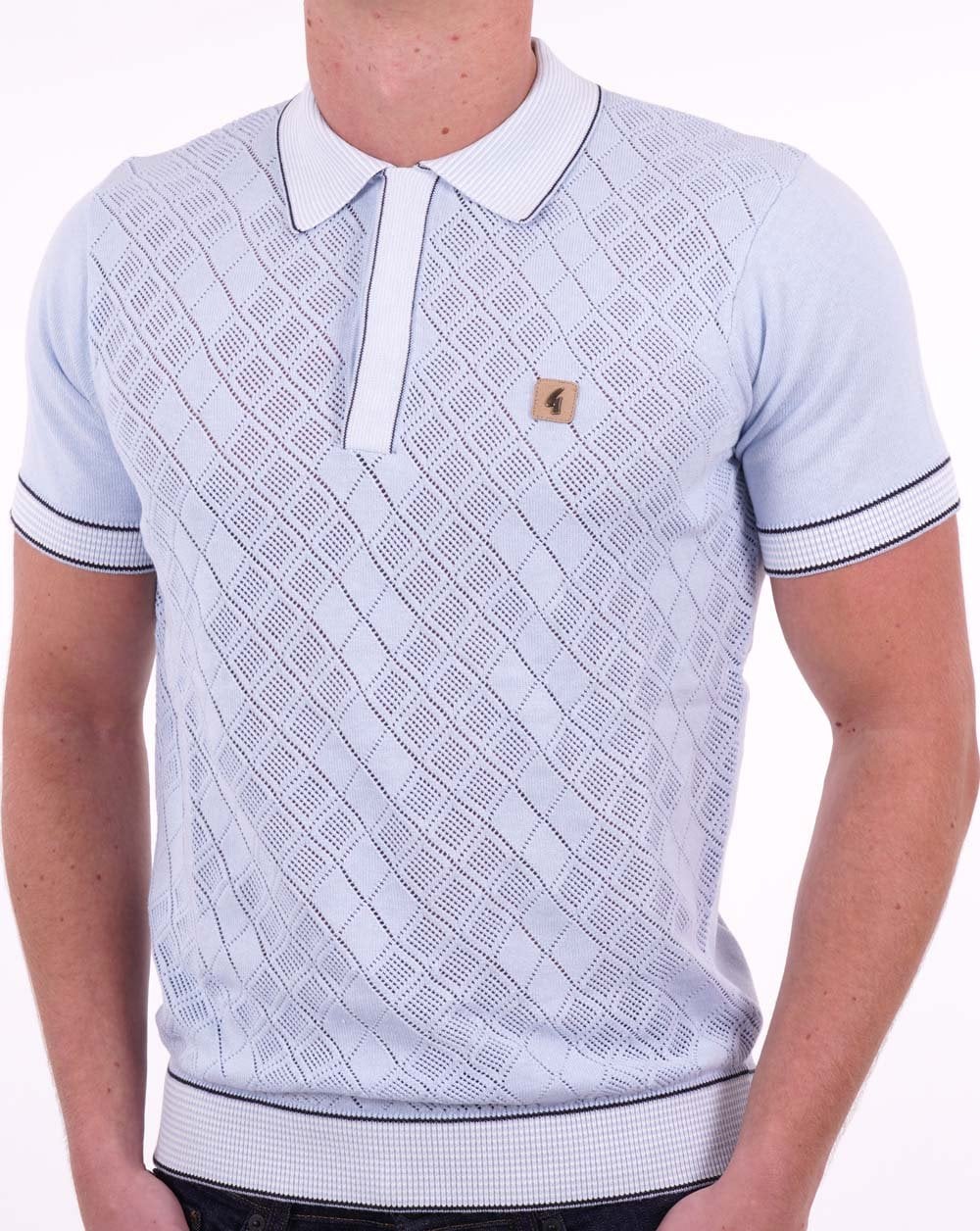 Gabicci Vintage Dafoe Strickpolo Sky