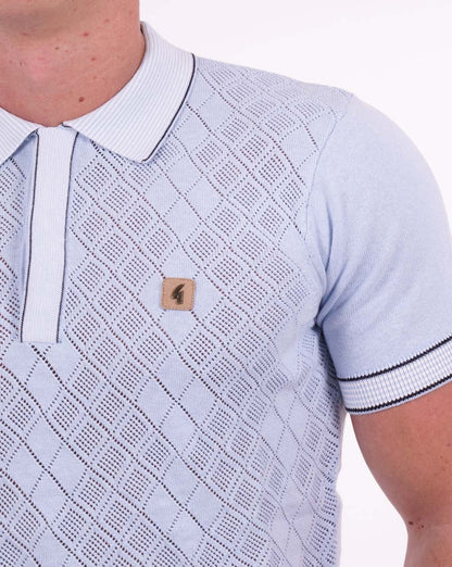 Gabicci Vintage Dafoe Strickpolo Sky