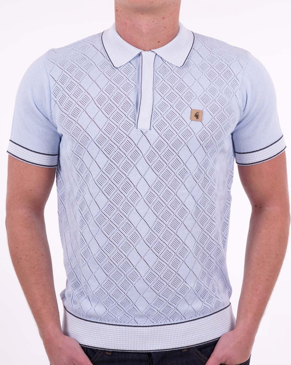 Gabicci Vintage Dafoe Strickpolo Sky