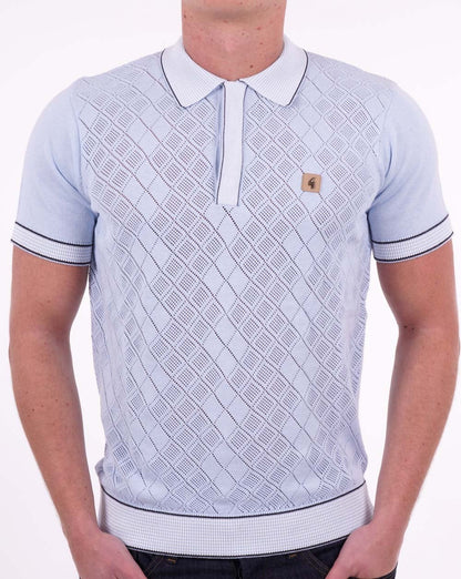 Gabicci Vintage Dafoe Strickpolo Sky
