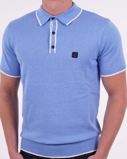 Gabicci Vintage Lineker Strickpolo Marina Blau