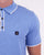 Gabicci Vintage Lineker Knitted Polo Marina Blue