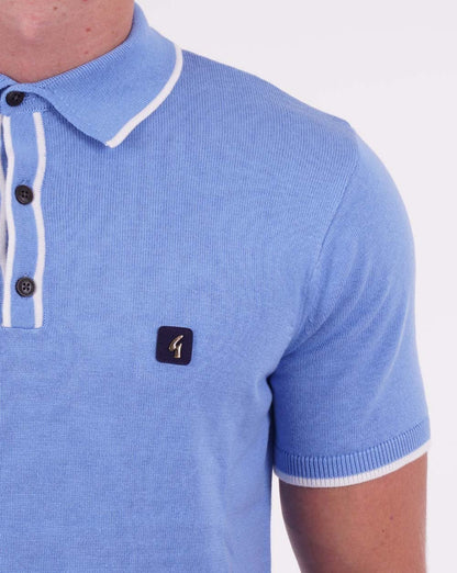Gabicci Vintage Lineker Strickpolo Marina Blau