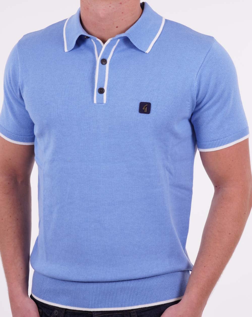 Gabicci Vintage Lineker Strickpolo Marina Blau