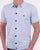 Gabicci Vintage Knitted Cardi Polo Shirt Sky