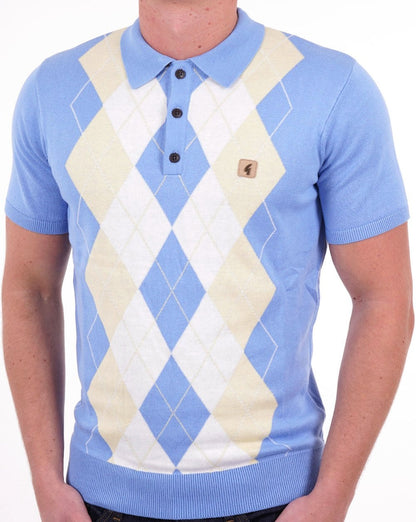Gabicci Vintage Bogart Strickpolo Marina Blue