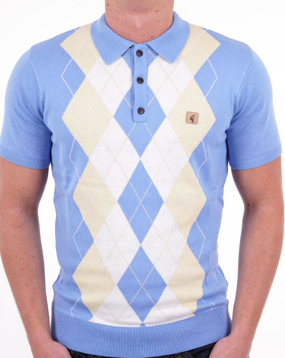 Gabicci Vintage Bogart Strickpolo Marina Blue