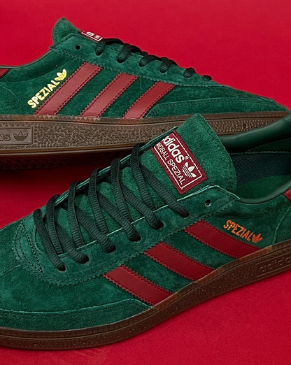 Adidas Spezial Trainer Tiefgrün / Burgunderrot