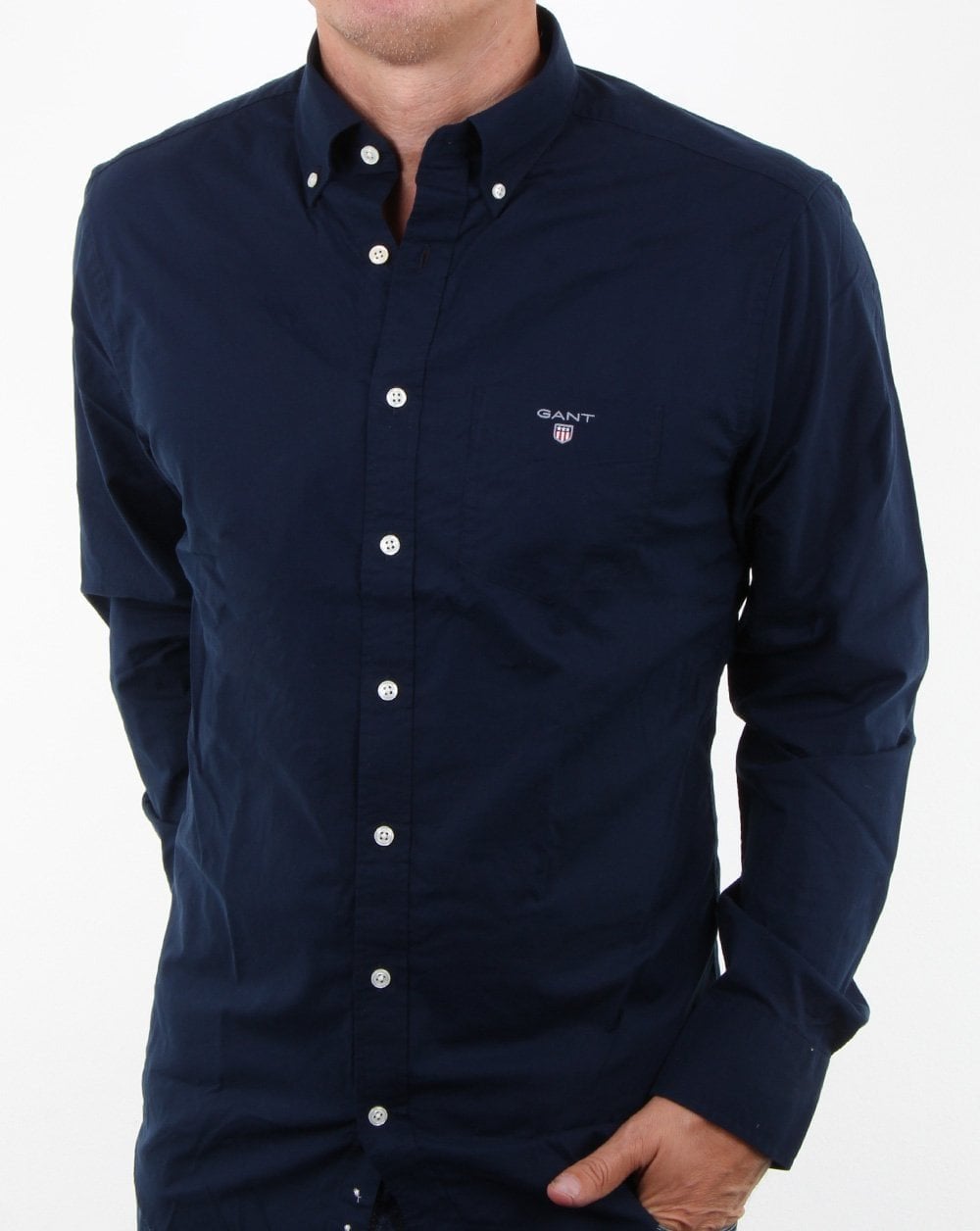 Gant Broadcloth Hemd Marineblau