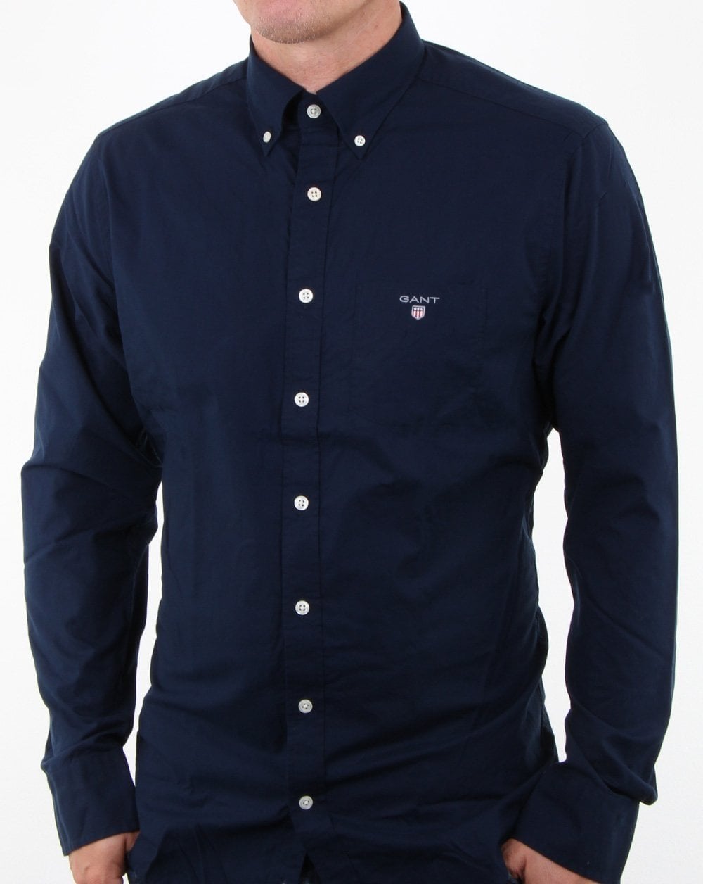 Gant Broadcloth Hemd Marineblau