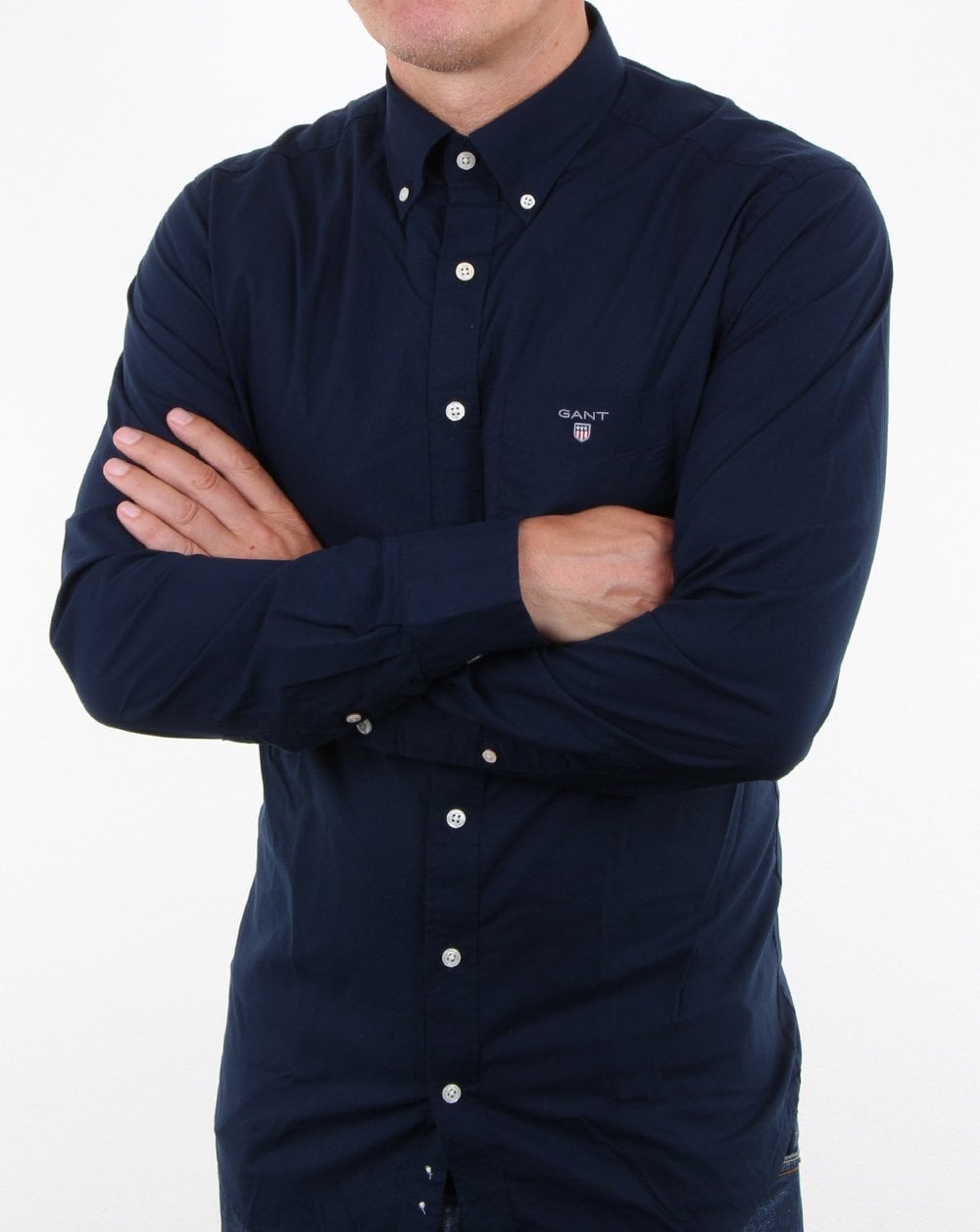 Gant Broadcloth Hemd Marineblau