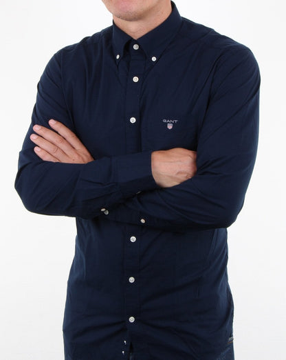 Gant Broadcloth Hemd Marineblau