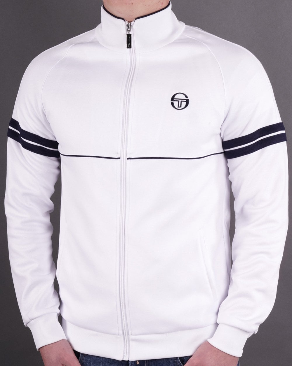 Sergio Tacchini Star Trainingsjacke Weiß/Marineblau
