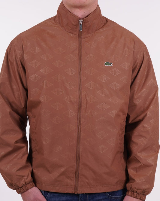 Lacoste Lacoste – Trainingsjacke mit Monogramm-Print, Hellbraun