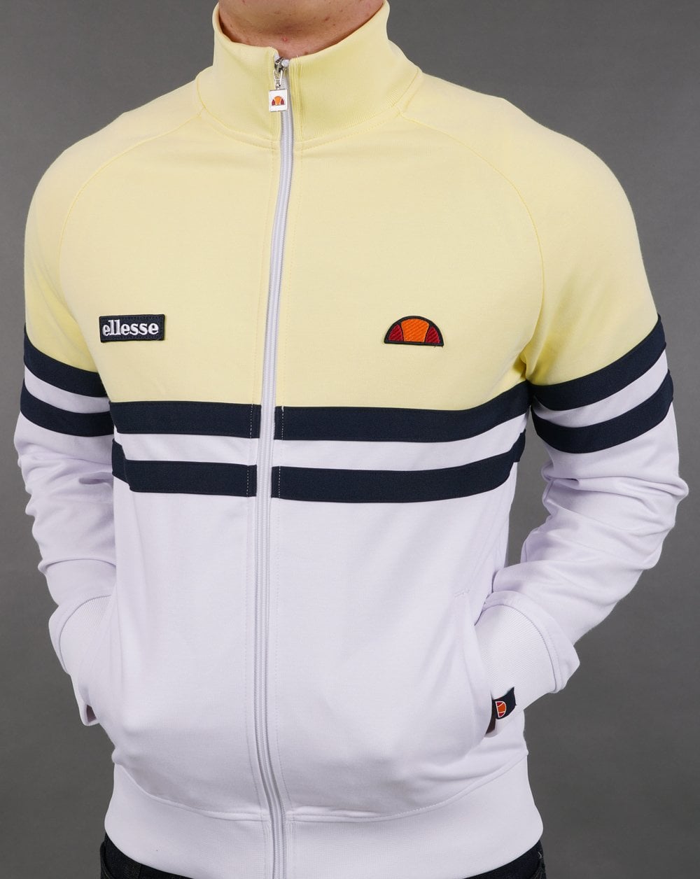 Ellesse Rimini Trainingsjacke Weiß/Gelb