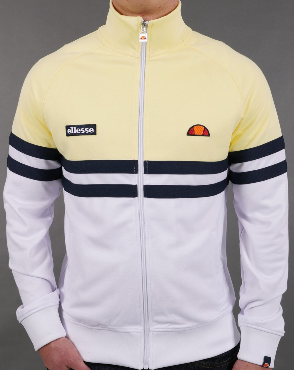 Ellesse Rimini Trainingsjacke Weiß/Gelb