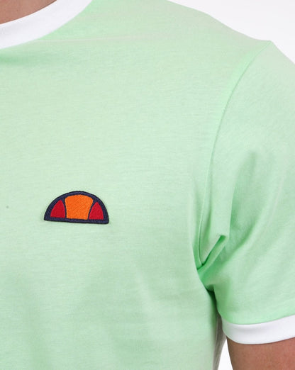 Ellesse Ringer T-Shirt weich grün weiß