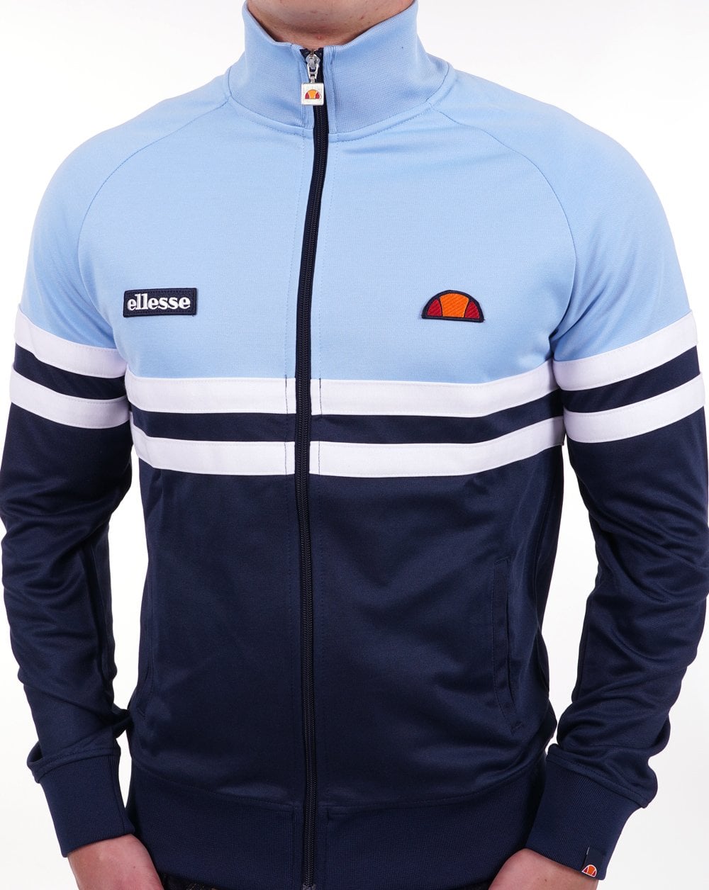 Ellesse Rimini Trainingsjacke Himmelblau/Marineblau/Weiß