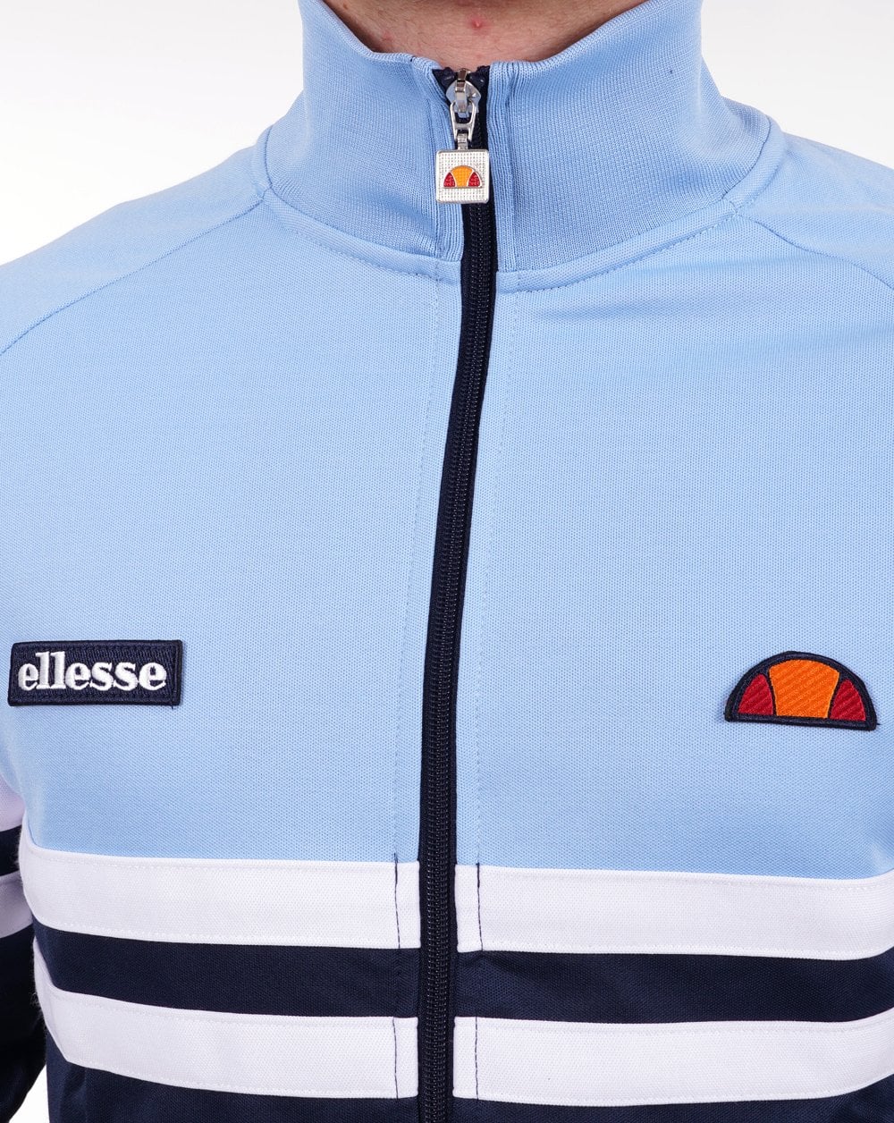 Ellesse Rimini Trainingsjacke Himmelblau/Marineblau/Weiß