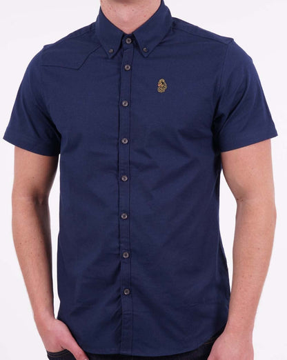 Luke Cambridge Kurzarmhemd Dunkelmarineblau