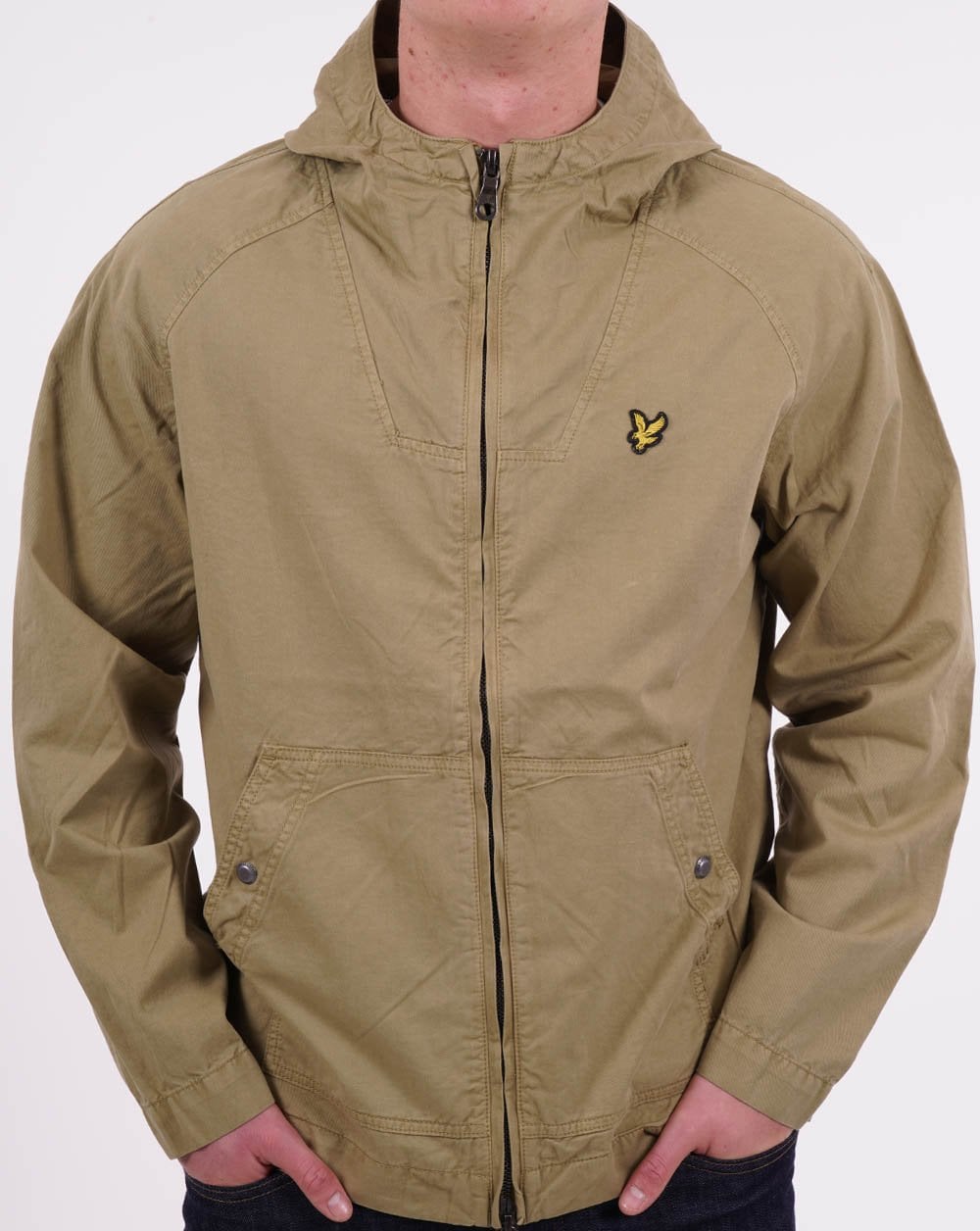 Lyle &amp; Scott – Stückgefärbte Jacke in Grün