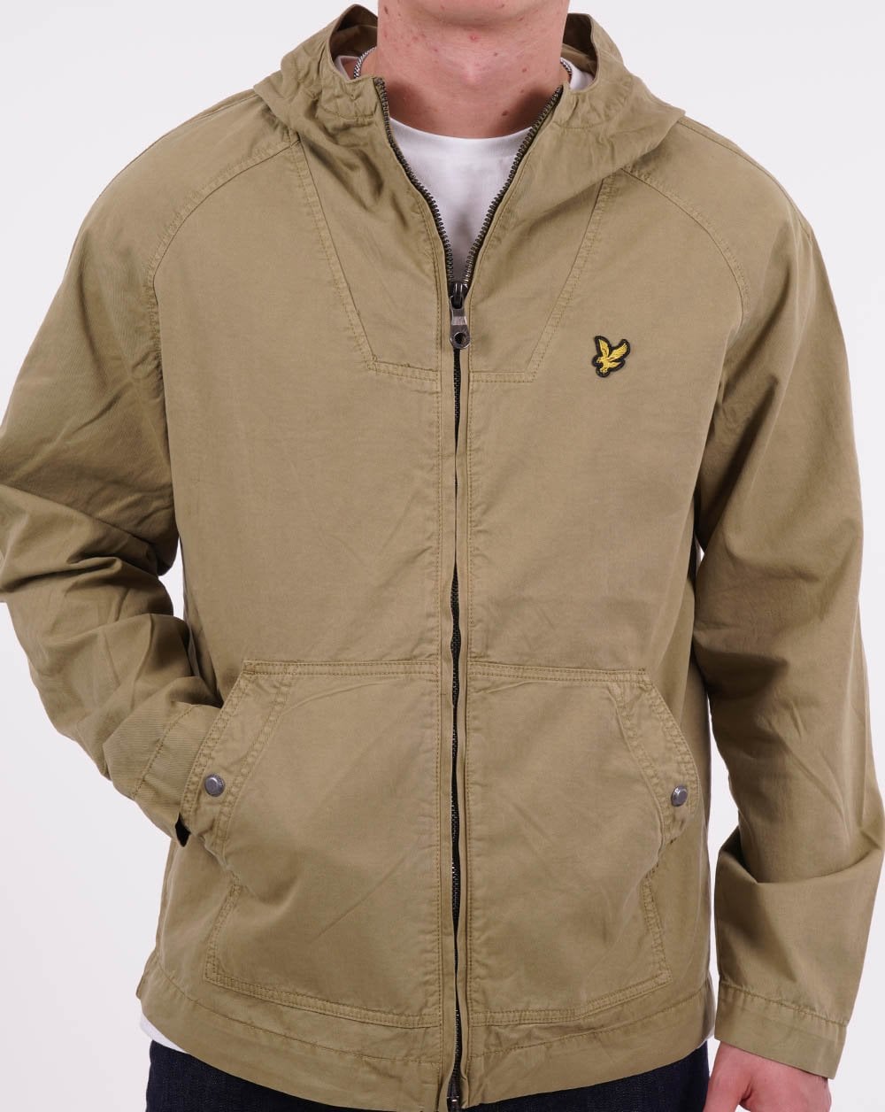 Lyle &amp; Scott – Stückgefärbte Jacke in Grün