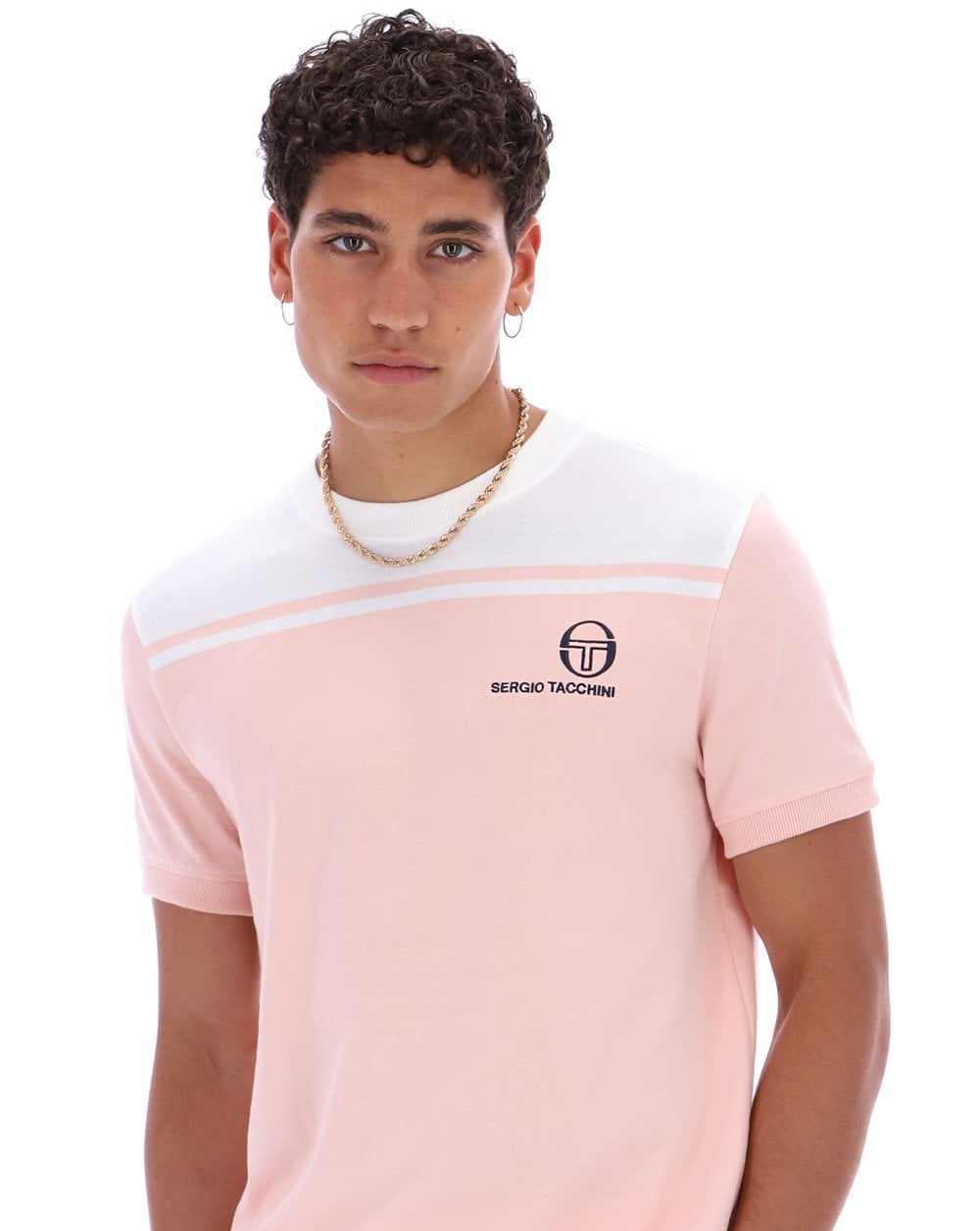 Sergio Tacchini New Young Line T-Shirt Rosa/Weiß