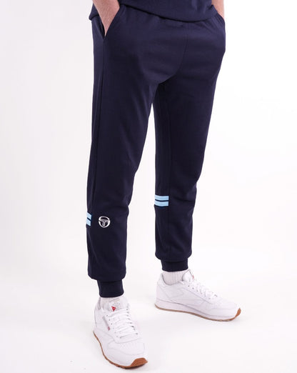 Sergio Tacchini Dallas Trainingshose mit Bündchen Marineblau/Himmelblau