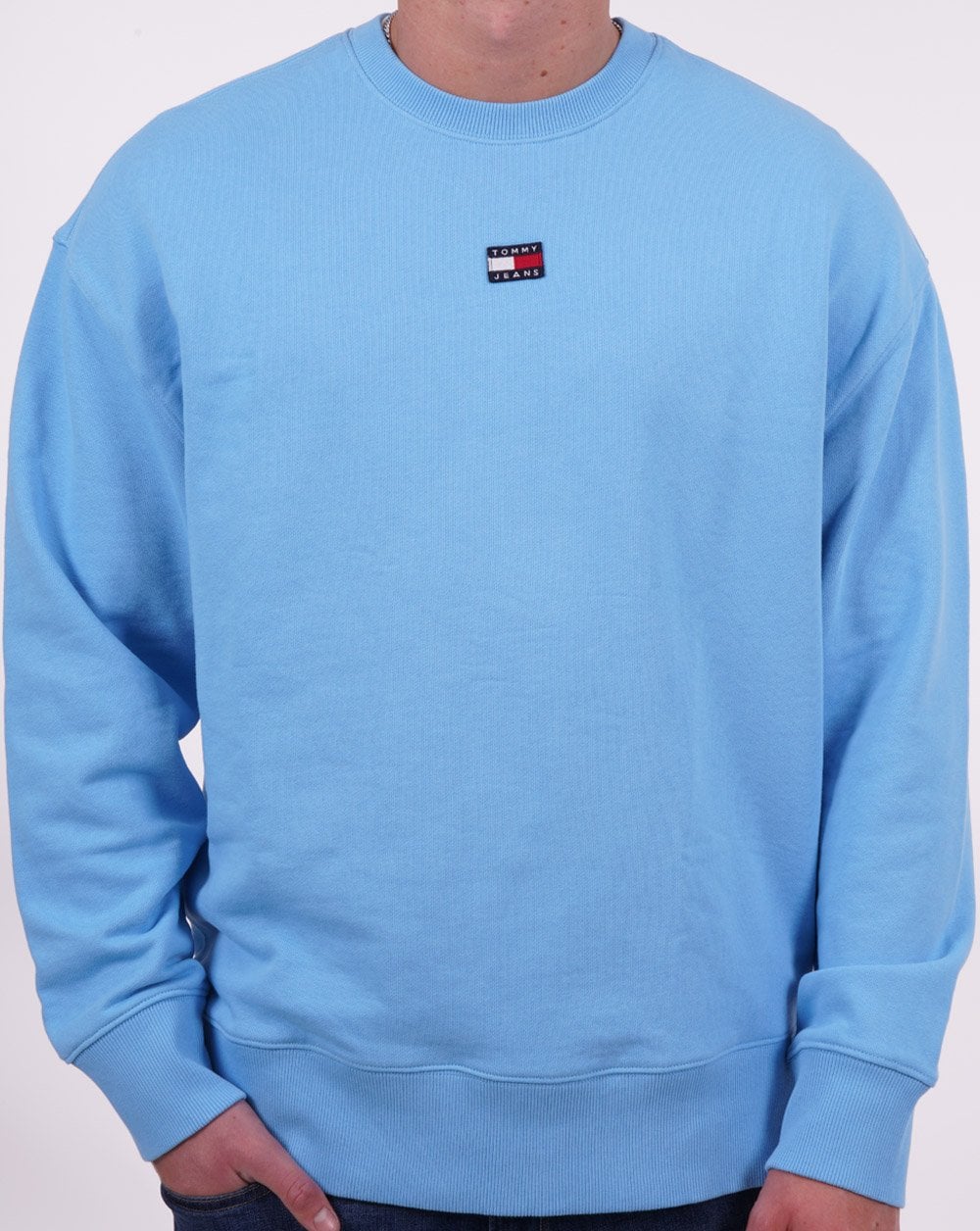 Tommy Jeans Badge Sweatshirt Himmelblau